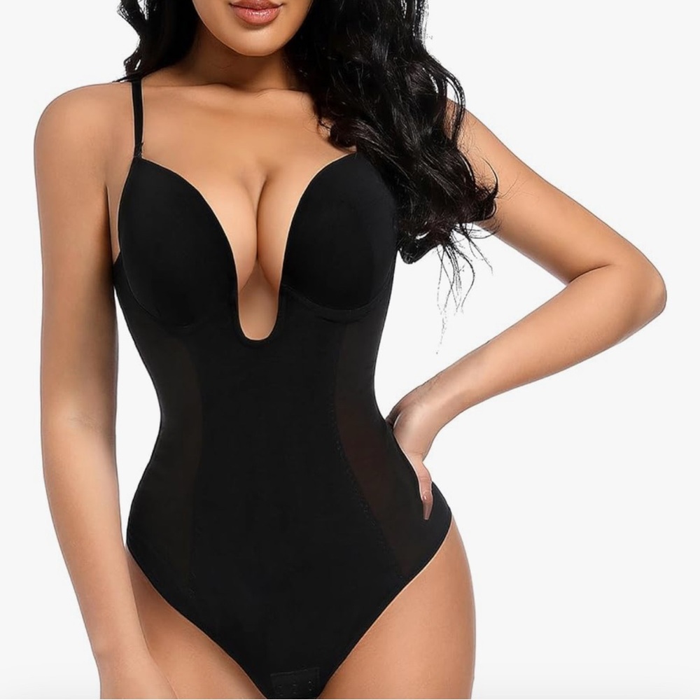 Elegant Black Women's Shapewear Bodysuit Decorus